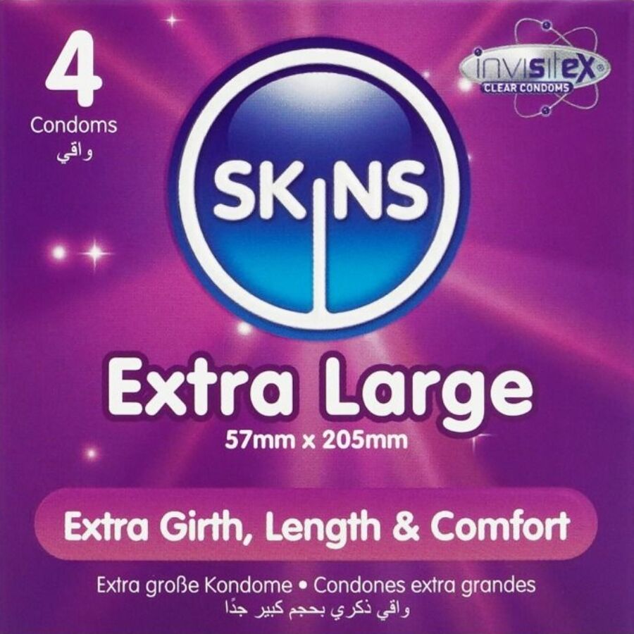 Skins-Extra Large Premium Kondome 4-Latex-Paket · Kondome