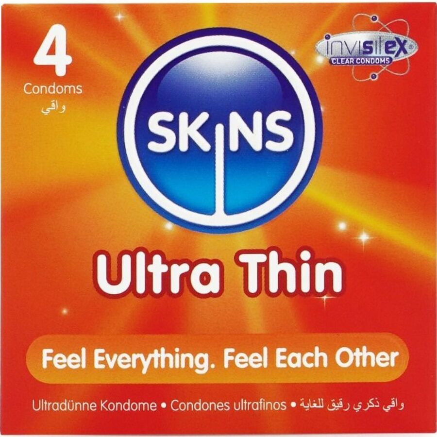 Skins-Ultradünne Premium Kondome 4er-Pack