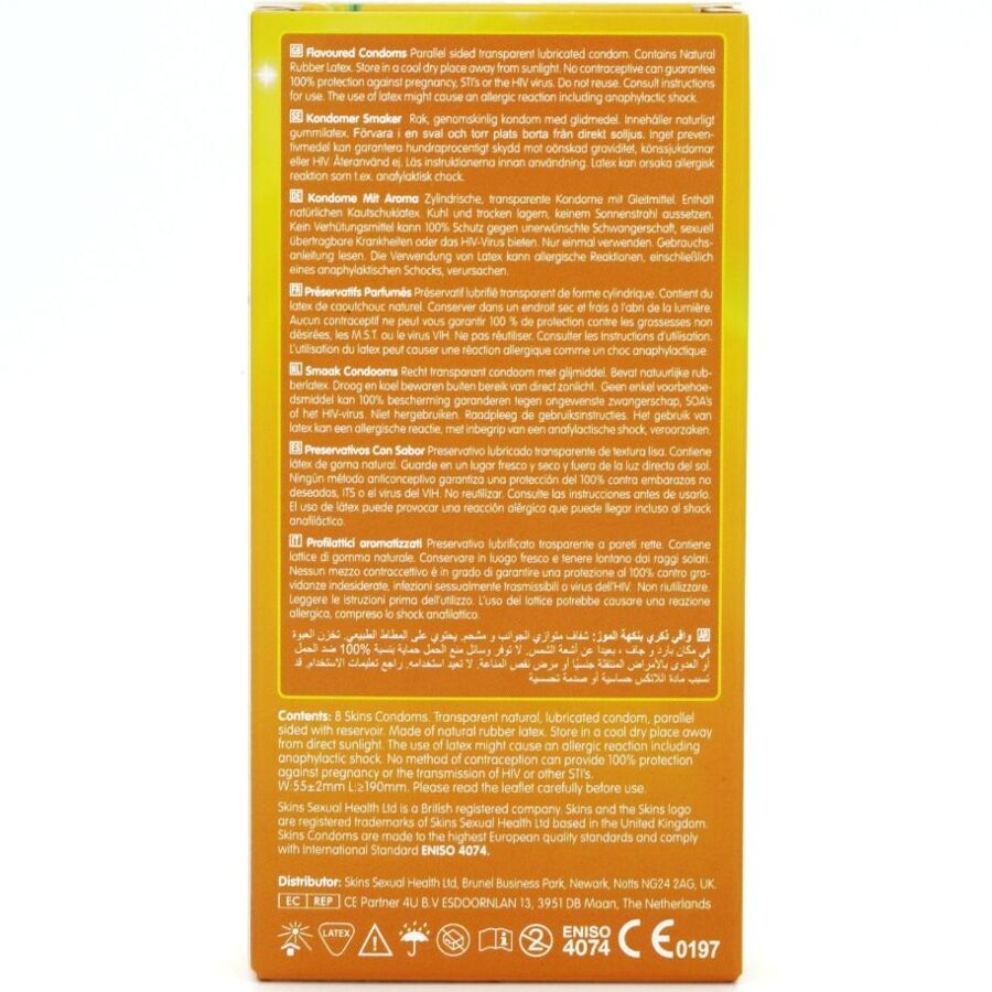 Skins-Condom Premium Geschmack von Banana 8-Latex-Paket · Kondome (Bild 4)
