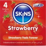 Skins-Paket 4 Kondom Premium mit Erdbeer-Aroma · Kondome