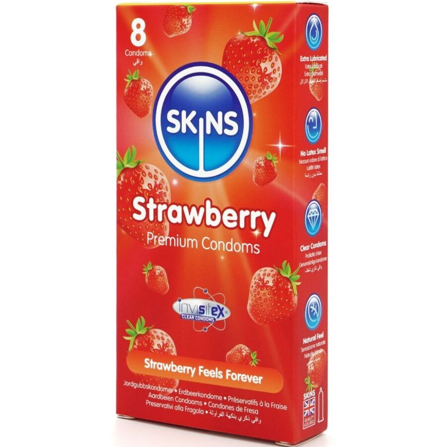 Skins-Kondome Premium Erdbeeren Paket 8 · Kondome (Bild 2)