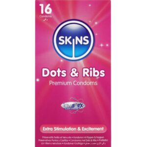 Skins-Dots & Ribs Premium Kondome Paket 16-Latex · Kondome