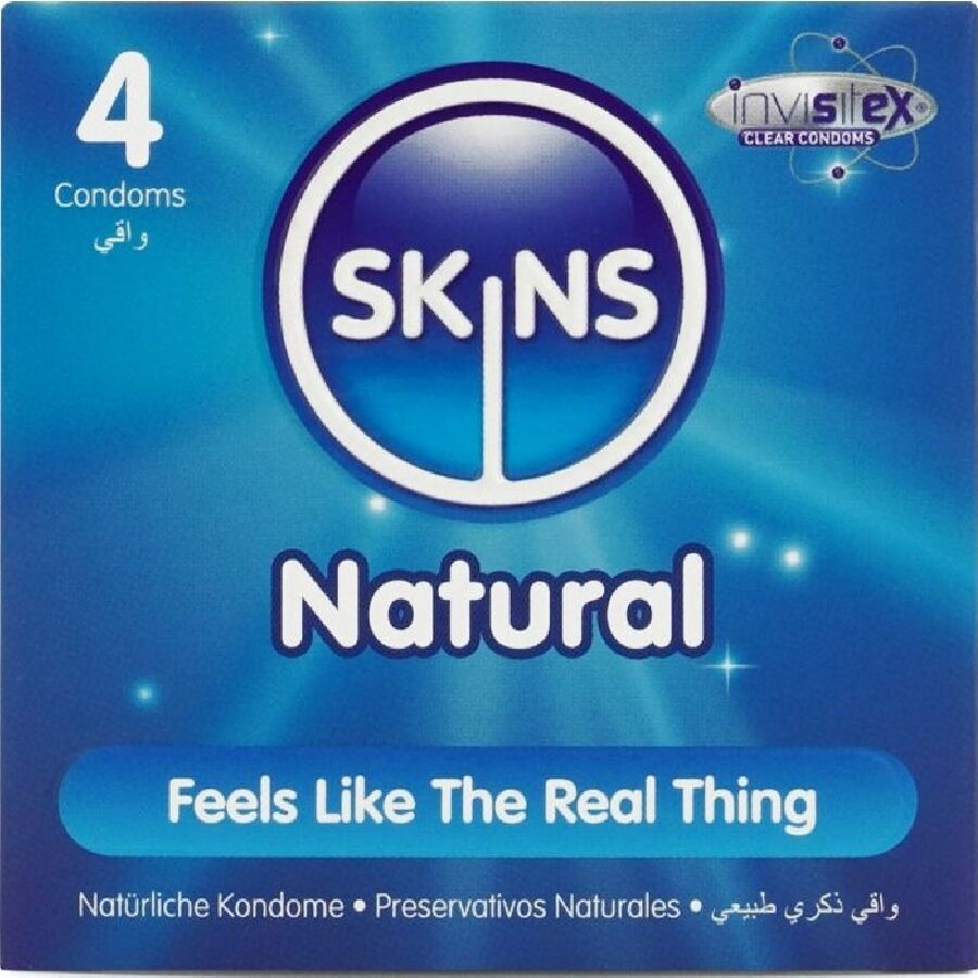Skins-Kondome Natural Premium 4er-Pack-Latex