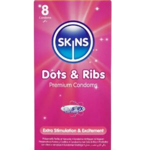 Skins-Dots & Ribs Premium Paket 8 Kondom-Latex · Kondome