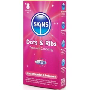 Skins-Dots & Ribs Premium Paket 8 Kondom-Latex · Kondome (Bild 2)