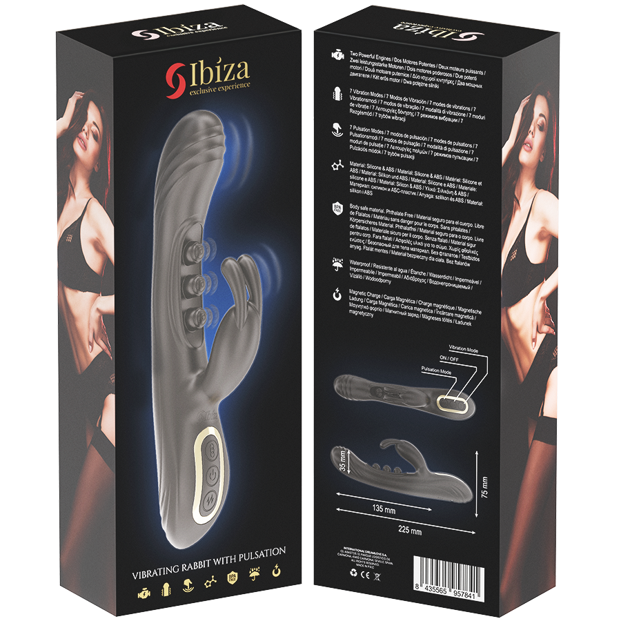 Ibiza Technology-Vibrator Rabbit mit Schaltfläche-Silikon, 7 Geschwindigkeiten · Vibratoren (Bild 7)