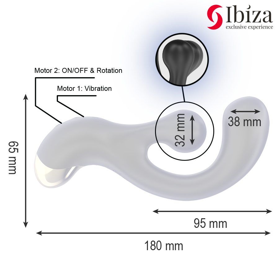 Ibiza Technology-Stimulator Vibrator Rotativ-Silizium, 10 Geschwindigkeiten · Vibratoren (Bild 4)