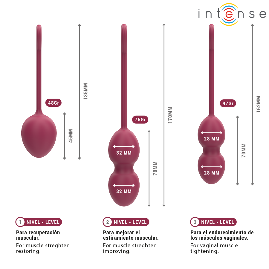 Intense Health Kegel-Charli Kegel Ball Kit Lila-Silikon · Vibratoren (Bild 7)
