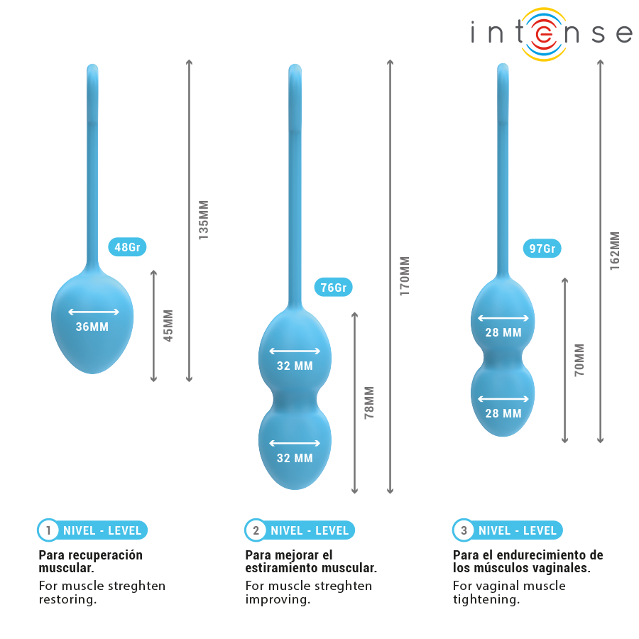 Intense Health Kegel-Charli Kegel Ball Kit Ocean Blue-Silikon · Vibratoren (Bild 7)
