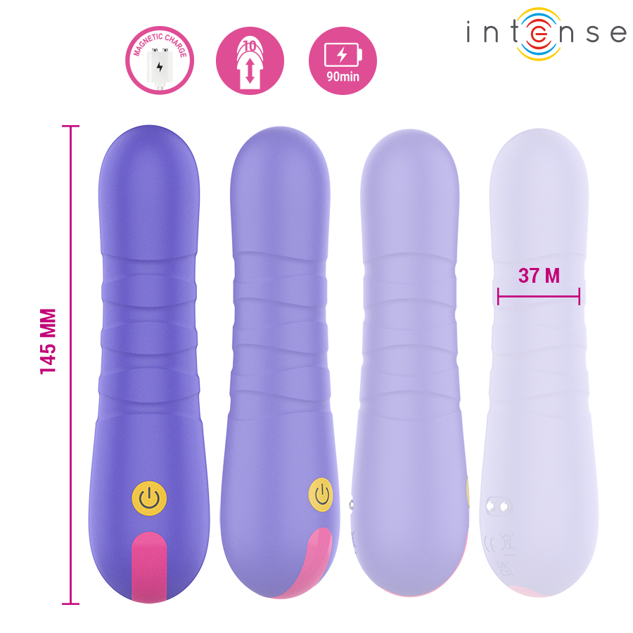 Intense Fun Toys-Stella Push Penetration Up Down-Silikon, 10 · Vibratoren (Bild 3)