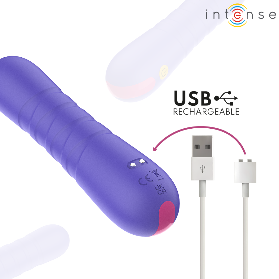 Intense Fun Toys-Stella Push Penetration Up Down-Silikon, 10 · Vibratoren (Bild 2)