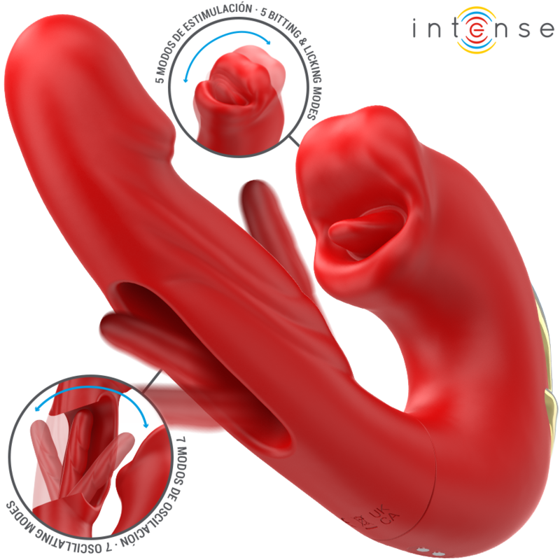 Intense High Tech-Nathy Doppel Vibrator mit stimulierend Mund · Vibratoren (Bild 2)