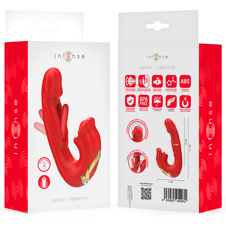 Intense High Tech-Nathy Doppel Vibrator mit stimulierend Mund · Vibratoren (Bild 8)