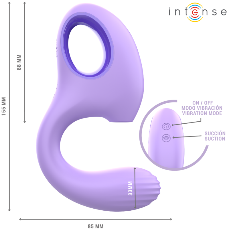 Intense High Tech-Baxter Vibrator & Stimulator Lila-Silikon · Vibratoren (Bild 6)