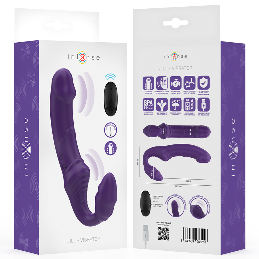 Intense Remote Control-Jill Double Vibrator 20 cm Lila · Vibratoren (Bild 8)