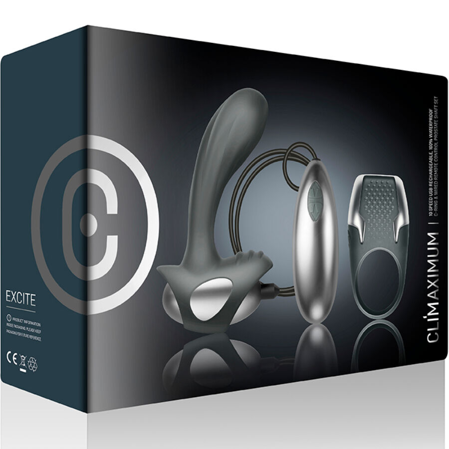 Climaximum-Kit Excite Vibrationsring + Stimulator Prostata · Spielzeug-Sets (Bild 4)