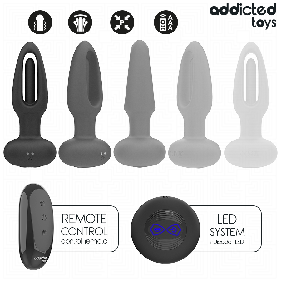 Addicted Toys-Analplug mit Vibrationssprache und Fernbedienung-10 Geschwindigkeiten · Sextoys (Bild 4)