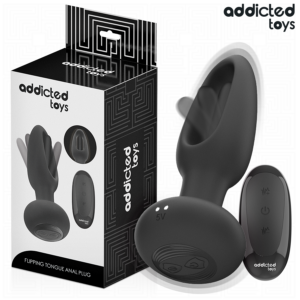 Addicted Toys-Analplug mit Vibrierender Zunge und Fernbedienung-10 Stufen