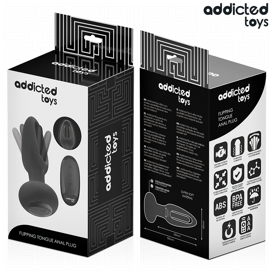 Addicted Toys-Analplug mit Vibrationssprache und Fernbedienung-10 Geschwindigkeiten · Sextoys (Bild 3)