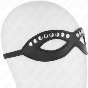 Kink Masked Allure-Augenmaske mit Mini Model Nieten 1 20,5 cm · Bondage & Handschellen (Bild 4)