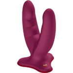 Fun Factory-Ryde Doppel Dildo Rot Vin-Silikon, Wasserdicht, Saugnapf · Sextoys