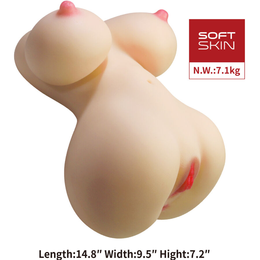 Crazy Bull-Fiona Realistischer Weiblicher Torso mit Vagina und Anus 7.1 kg-TPR