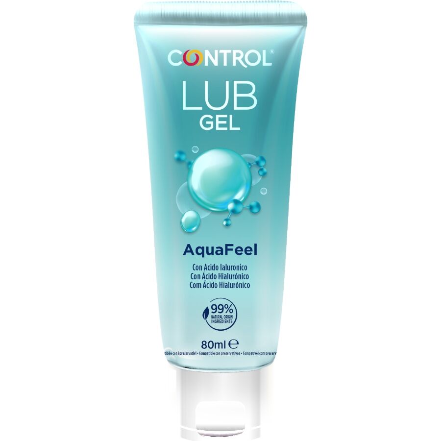 Control Lubes-Aquafeel Gel Gleitgel mit Hyaluronsäure 80 ml · Kosmetika & Aphrodisiaka