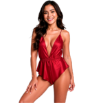 Passion Woman Teddies-Sensie Body Burgund S/M · Sexy Damen-Dessous