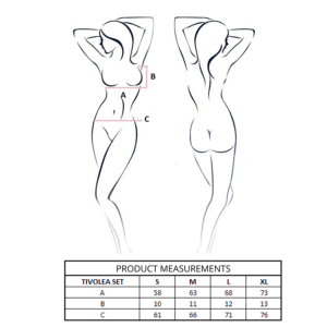 Passion Woman Sets-Tivolea Set BH mit Wal + Tanga Schwarz L/XL · Sexy Damen-Dessous (Bild 4)