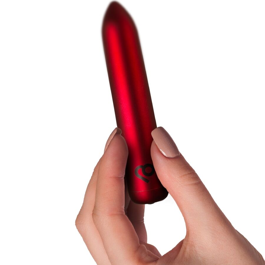 Rocks-Off-Bulle Vibrator Wiederaufladbar Poppy Rot-12 Geschwindigkeiten · Vibratoren (Bild 6)