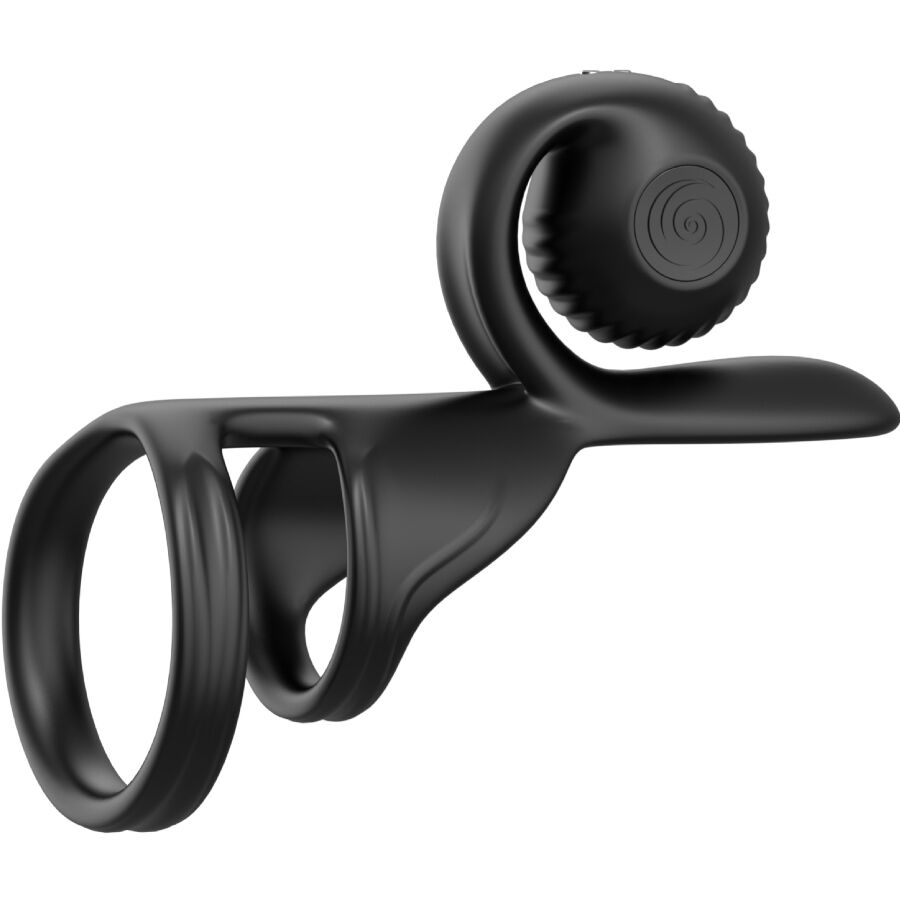 Snail Vibe-Jovi Ring für Paare mit Fernbedienung, Schwarz-Silikon · Sextoys (Bild 8)