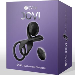 Snail Vibe-Jovi Ring für Paare mit Fernbedienung, Schwarz-Silikon · Sextoys (Bild 5)