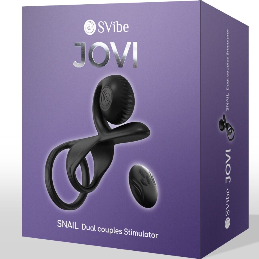 Snail Vibe-Jovi Ring für Paare mit Fernbedienung, Schwarz-Silikon · Sextoys (Bild 5)