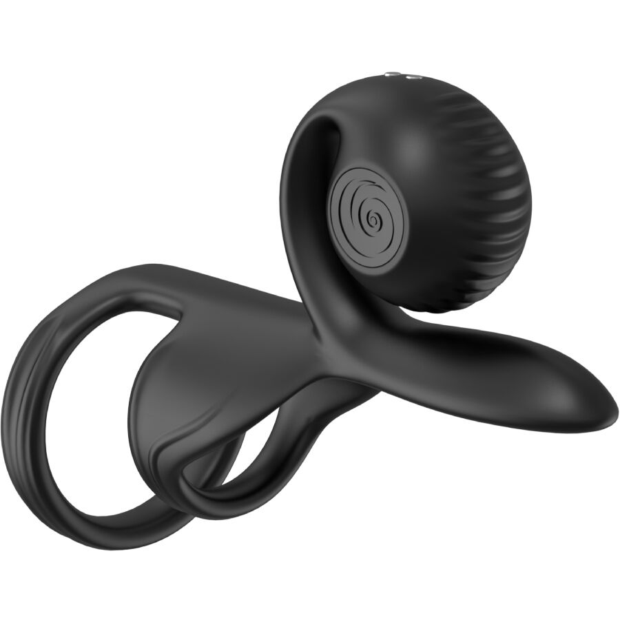 Snail Vibe-Jovi Ring für Paare mit Fernbedienung, Schwarz-Silikon · Sextoys