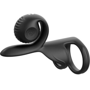 Snail Vibe-Jovi Ring für Paare mit Fernbedienung, Schwarz-Silikon · Sextoys (Bild 7)