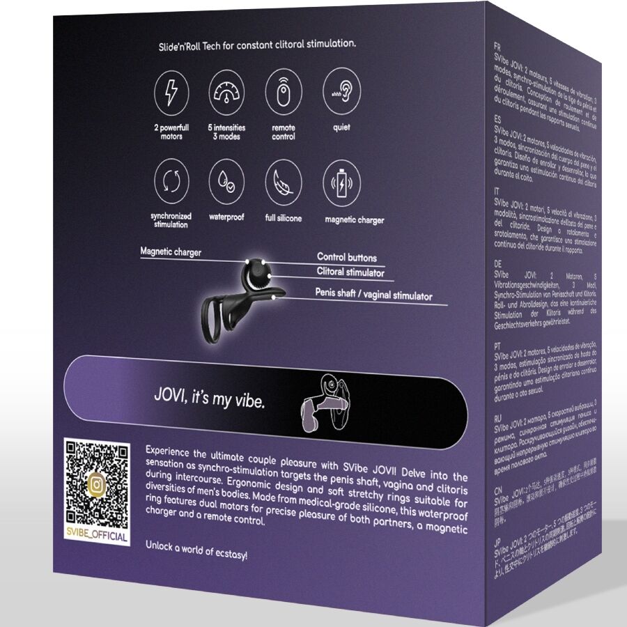 Snail Vibe-Jovi Ring für Paare mit Fernbedienung, Schwarz-Silikon · Sextoys (Bild 6)