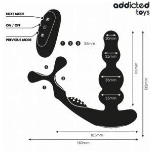 Addicted Toys-Rotative Prostata-Massage mit Fernbedienung-Silikon · Sextoys (Bild 6)