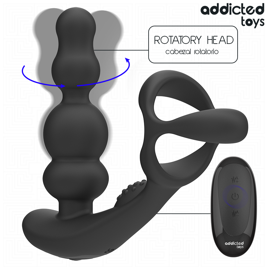 Addicted Toys-Rotative Prostata-Massage mit Fernbedienung-Silikon · Sextoys (Bild 8)