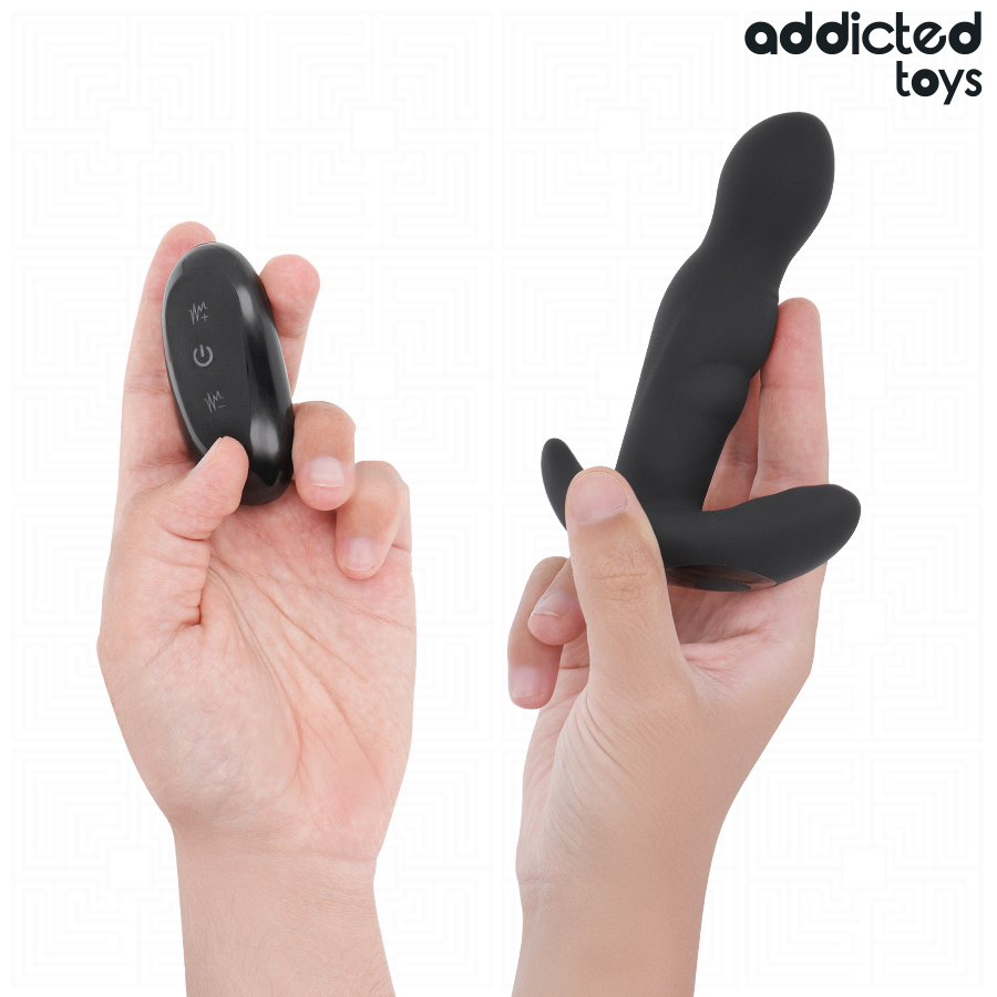 Addicted Toys-Analplug Vibrationsrotation mit Fernbedienung-Silizium · Sextoys (Bild 3)