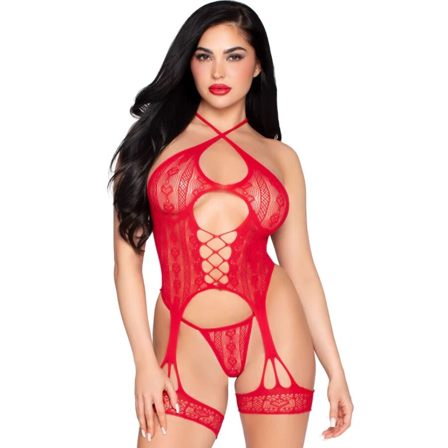 Leg Avenue Bodystockings-89338 Offener Körper in Pizzo · Spicy Dessous & Bodystockings