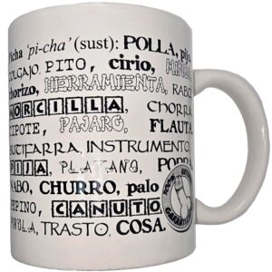 Diablo Picante-Weiß-Tasse mit Synonymen für Penis 370 ml · Spiele & Geschenke