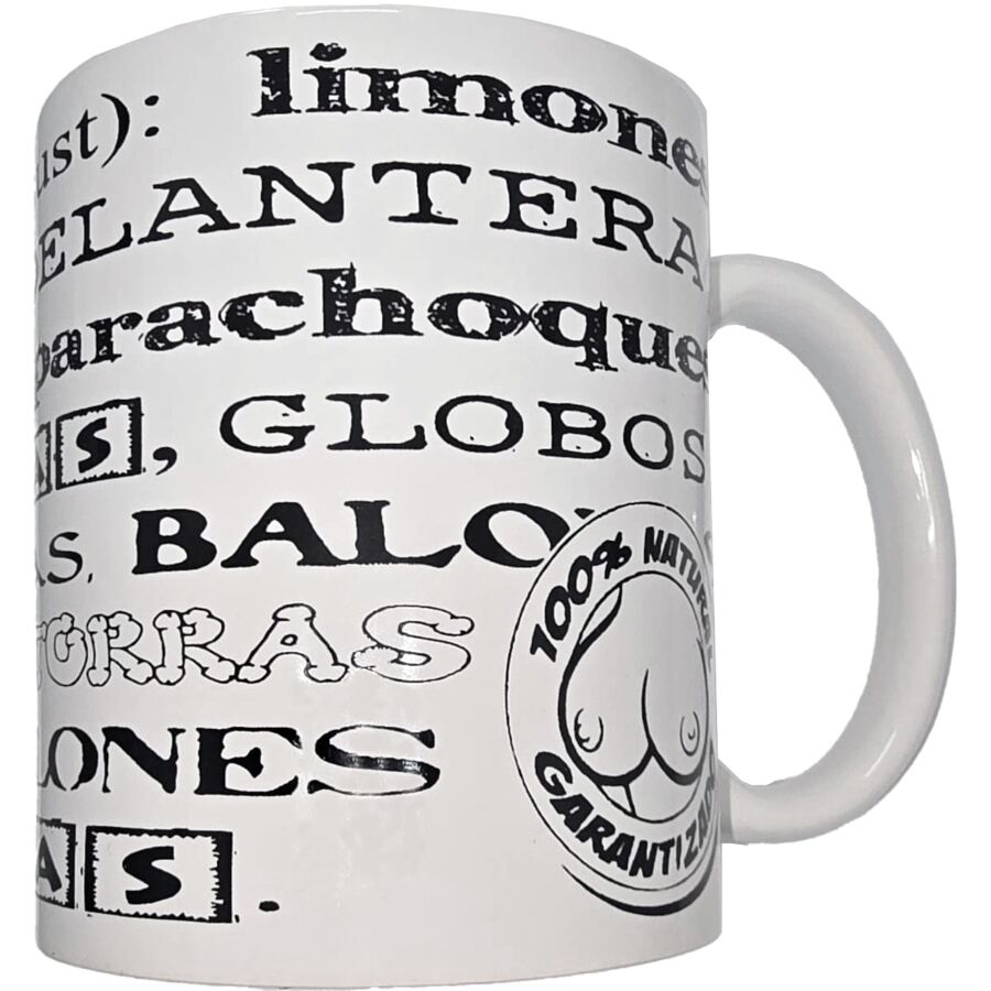Diablo Picante-Diverty Sex Diablo Picante Weiße Tasse mit Synonymen