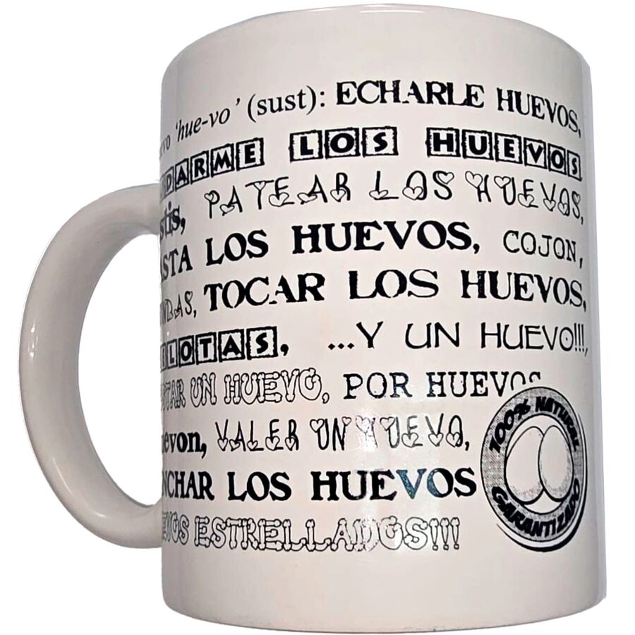 Diablo Picante-Weiße Tasse 370 ml mit Synonymen für Eier