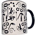 Diablo Picante-Bondage Weiß-Tasse mit Griff Schwarz 370 ml · Spiele & Geschenke