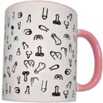 Diablo Picante-Weiß Penis-Tasse mit Rosa-Rundelle 370 ml · Spiele & Geschenke