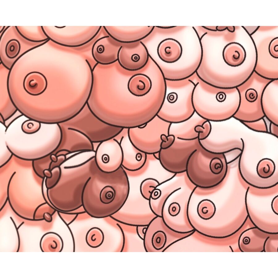 Diablo Picante-Buntes Mauspad mit Boobs-Design-Silikon