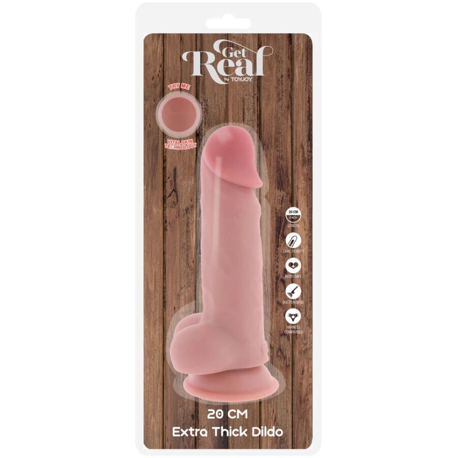 Get Real-Deluxe Realistischer Penis mit extra dicken Hoden 20 cm-TPE · Sextoys (Bild 5)
