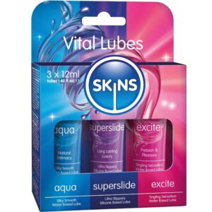 Skins-Kit Vital Gleitgel Aqua, Superslide & Excite 3 X 12 ml · Kosmetika & Aphrodisiaka