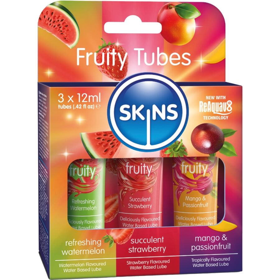 Skins-Kit Gleitgel Fruchtig Melone, Erdbeere und Mango 3 X 12 ml · Kosmetika & Aphrodisiaka