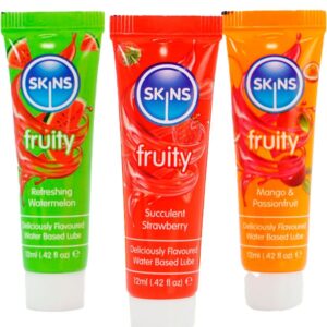 Skins-Kit Gleitgel Fruchtig Melone, Erdbeere und Mango 3 X 12 ml · Kosmetika & Aphrodisiaka (Bild 2)